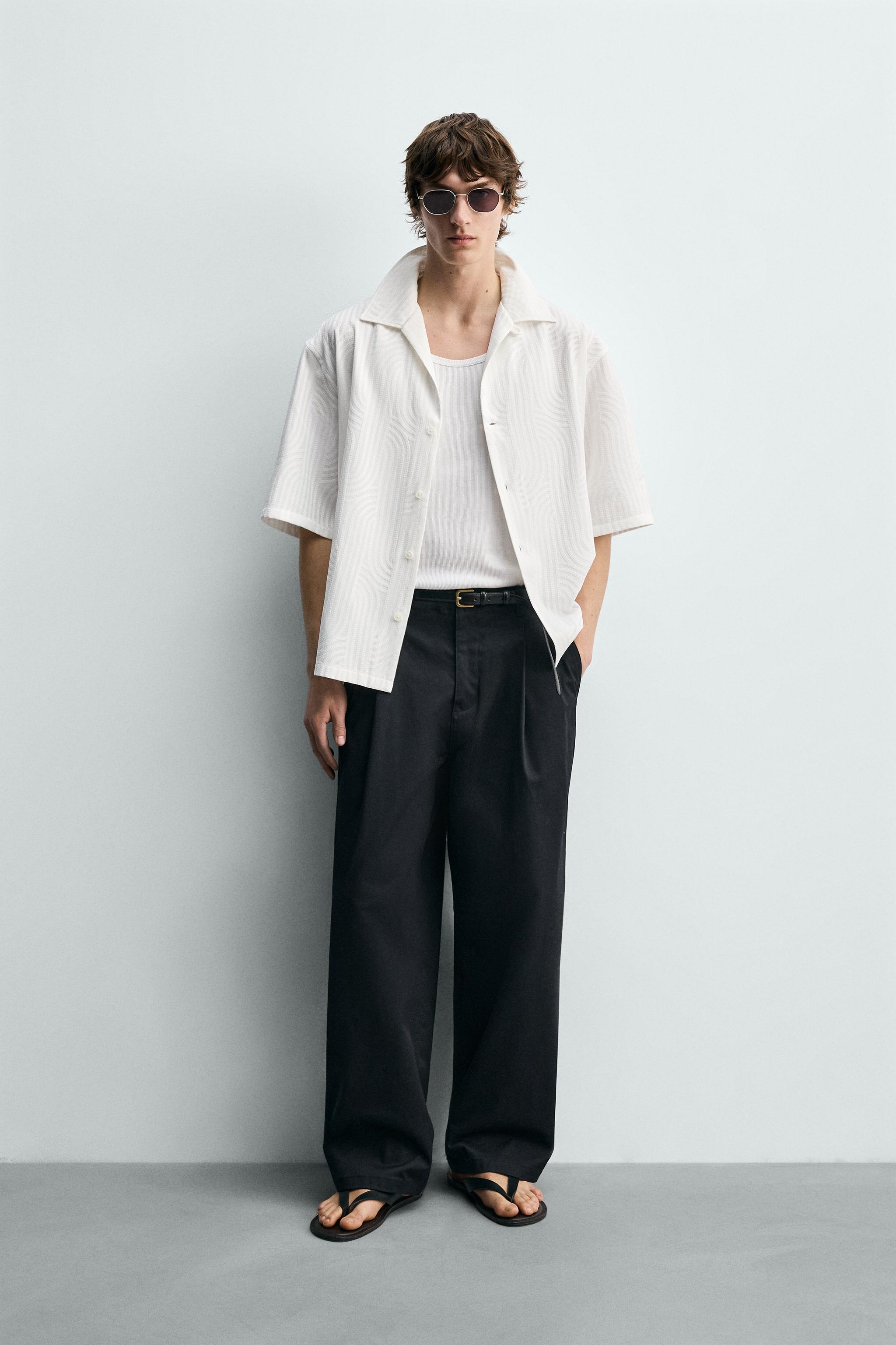 CHEMISE JACQUARD BRODÉE
