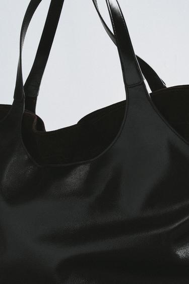 SAC MAXI SHOPPER EN CUIR ÉDITION LIMITÉE - Chocolat de Zara - Image 2