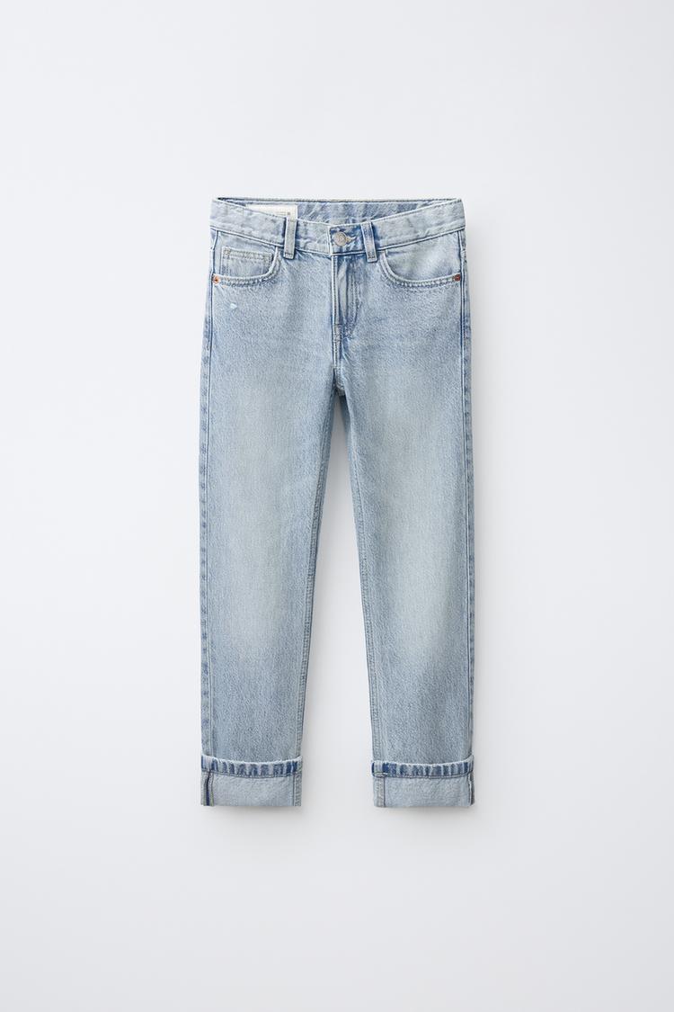 Jeans de pierna recta con dobladillo vuelto 3
