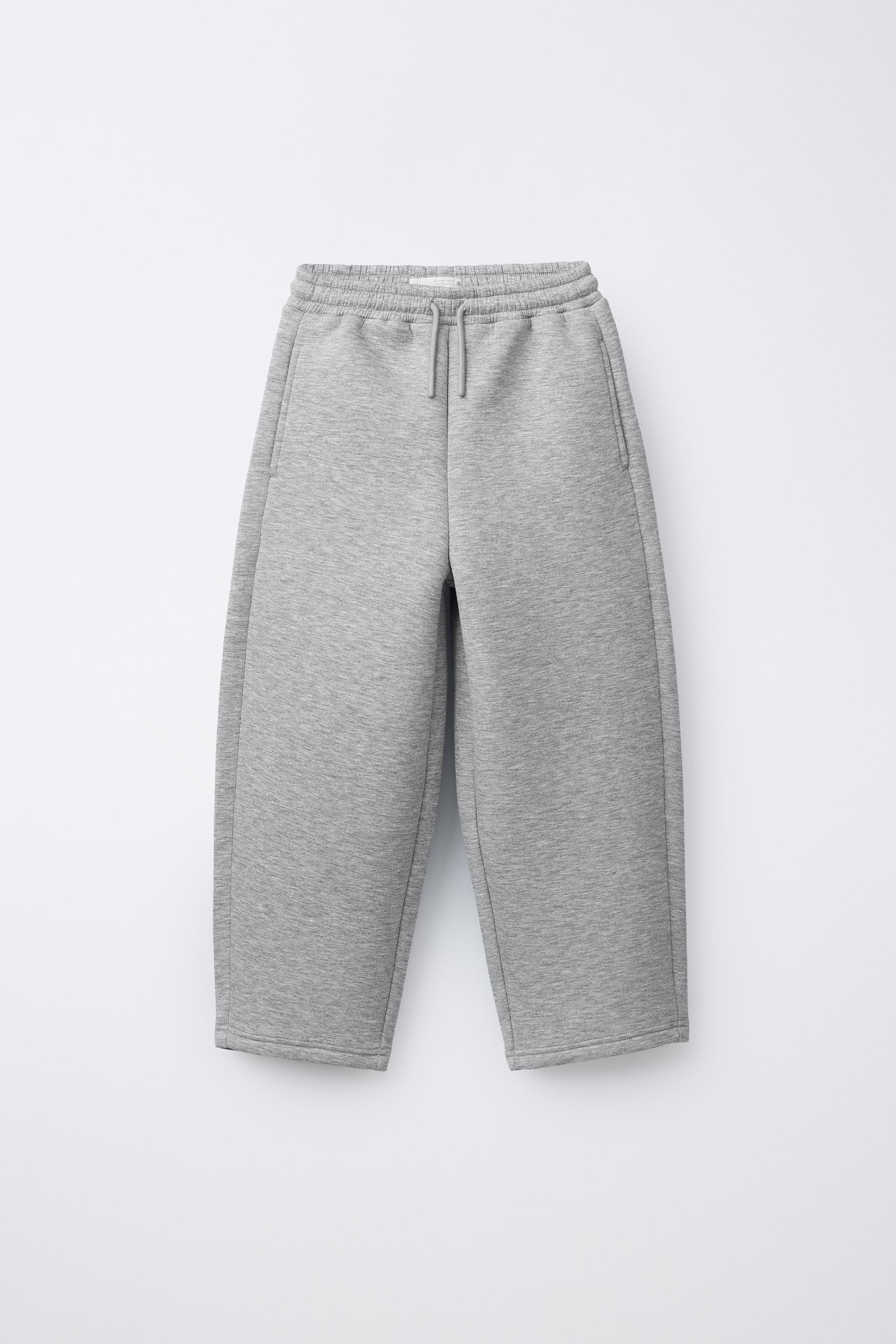 NEOPRENE EFFECT STRAIGHT FIT PANTS - Gray marl | ZARA United States