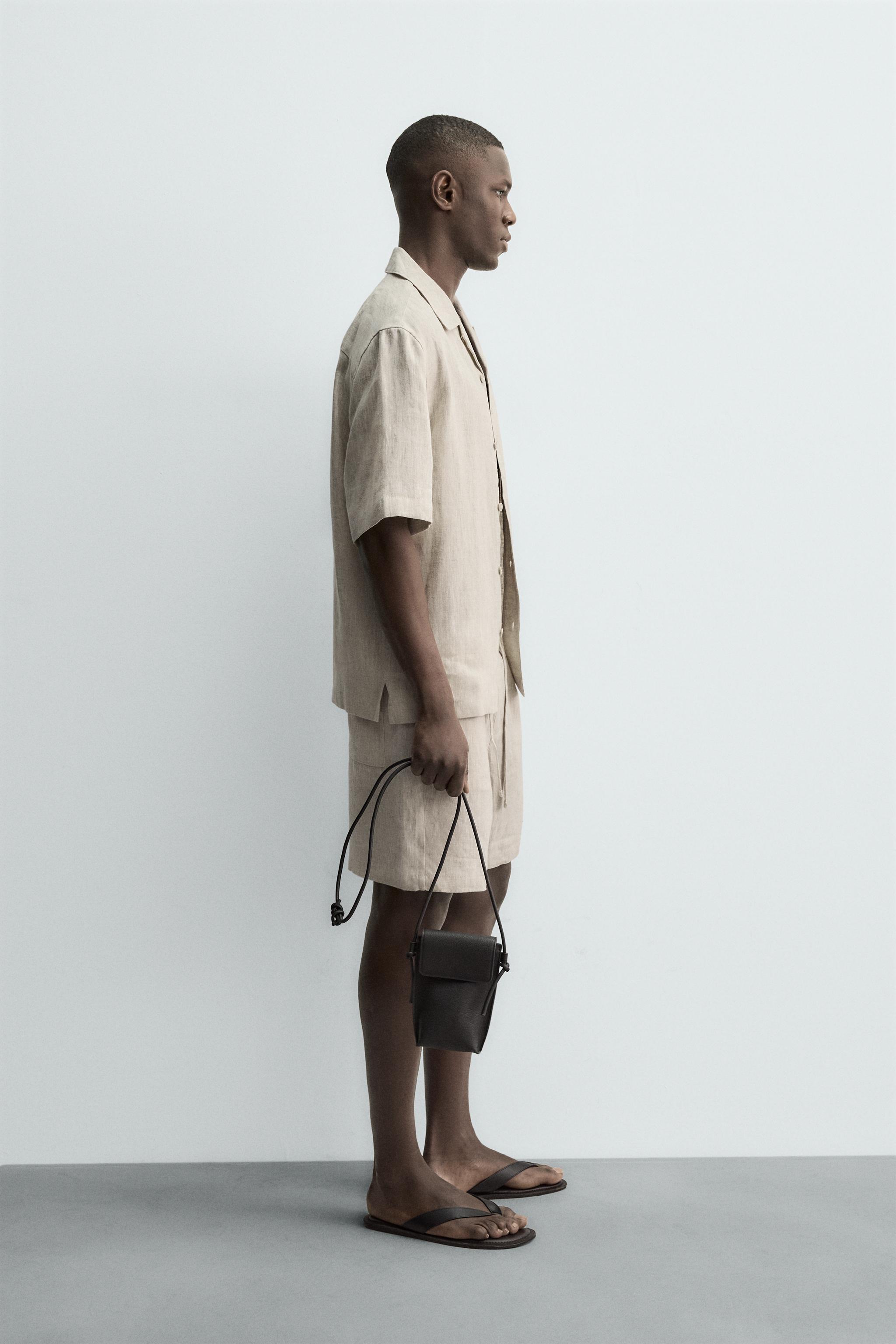 SHORT RELAXED FIT 100% LIN