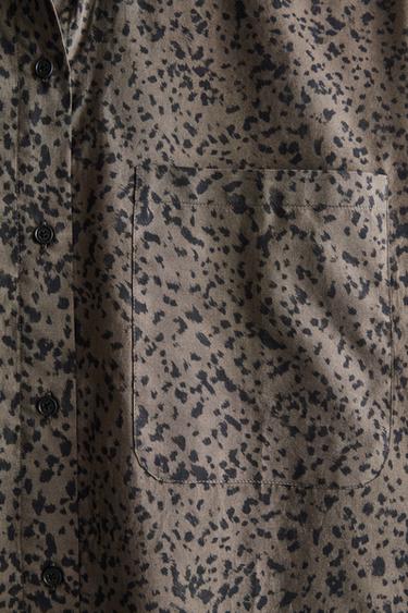 CHEMISE IMPRIMÉ LÉOPARD - Marron de Zara - Image 2