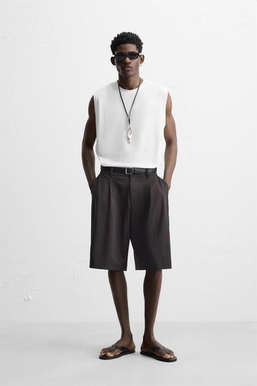 RELAXED FIT SLOGAN TANK TOP - White by Zara - Image 0