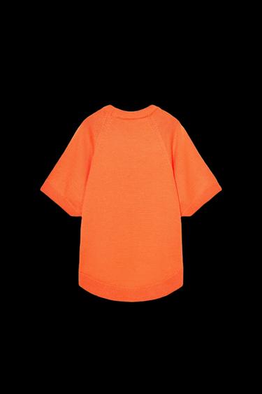 JERSEY PUNTO MANGA CORTA - Naranja de Zara