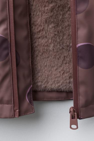 POLKA DOT WATER-RESISTANT RAINCOAT - Dusty mauve by Zara - Image 7