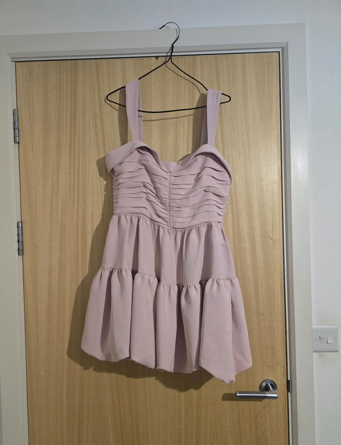 DRAPED BALLOON MINI DRESS - Image 2