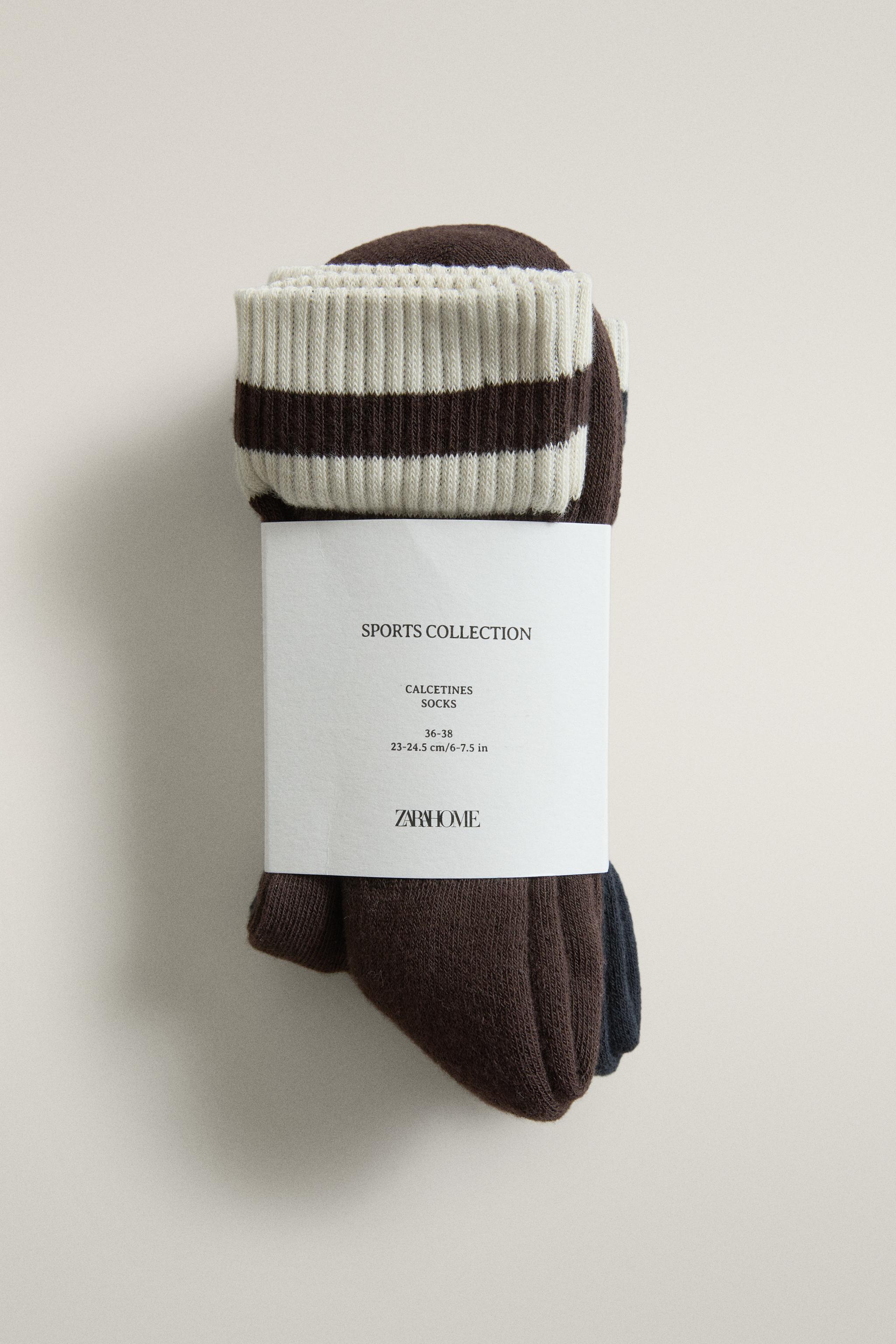COTTON STRIPE SOCKS (2-PACK)