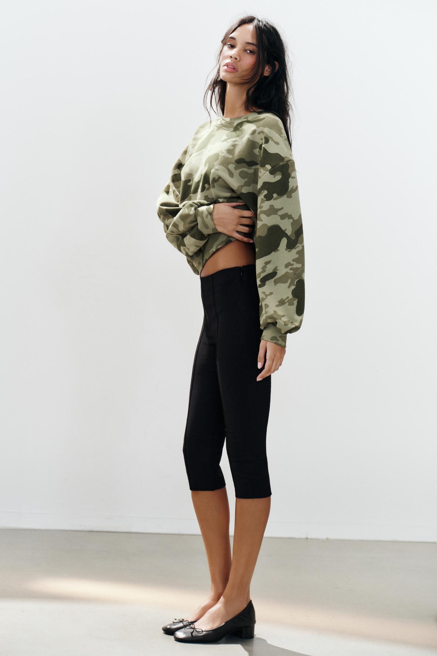 Женская толстовка Zara Printed, цвет: Зелёный — фото 2