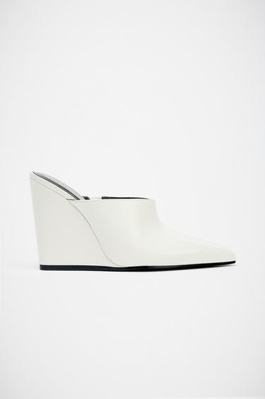Zara WEDGE HEELS - white