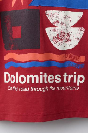 PRINTED T-SHIRT - Red by Zara - Image 3