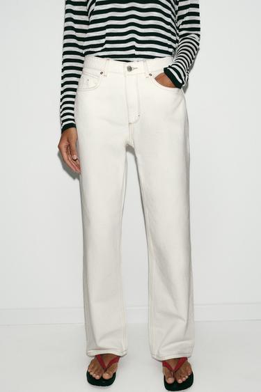 JEANS Z.03 STRAIGHT HIGH-WAIST LONG LENGTH - White by Zara