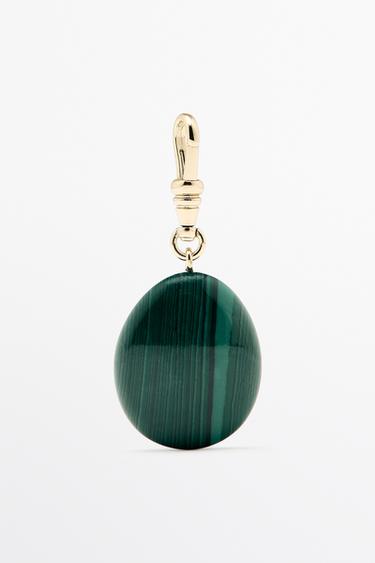 Charm pierre malachite - Vert de Zara - Image 0