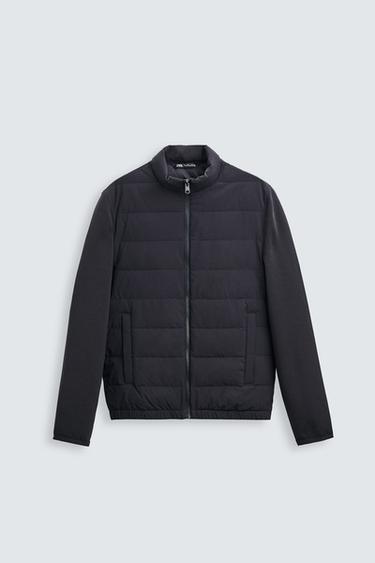 CAZADORA ACOLCHADA COMBINADO - Marino de Zara