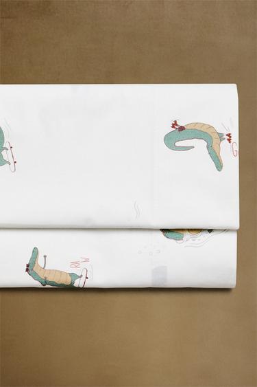 CHILDREN'S CROCODILE FLAT SHEET - Greenish by Zara - Image 5