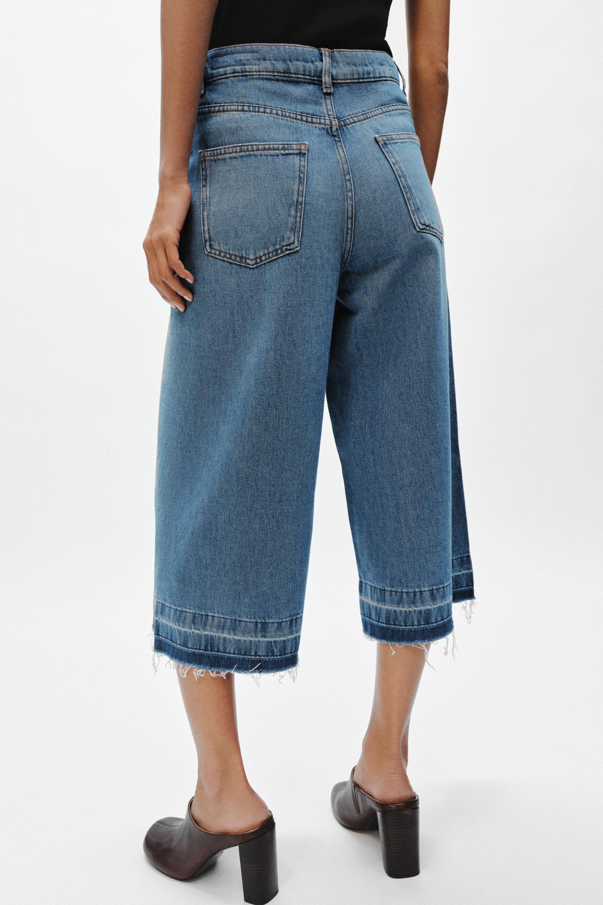 ZW COLLECTION WIDE LEG DENIM SHORTS