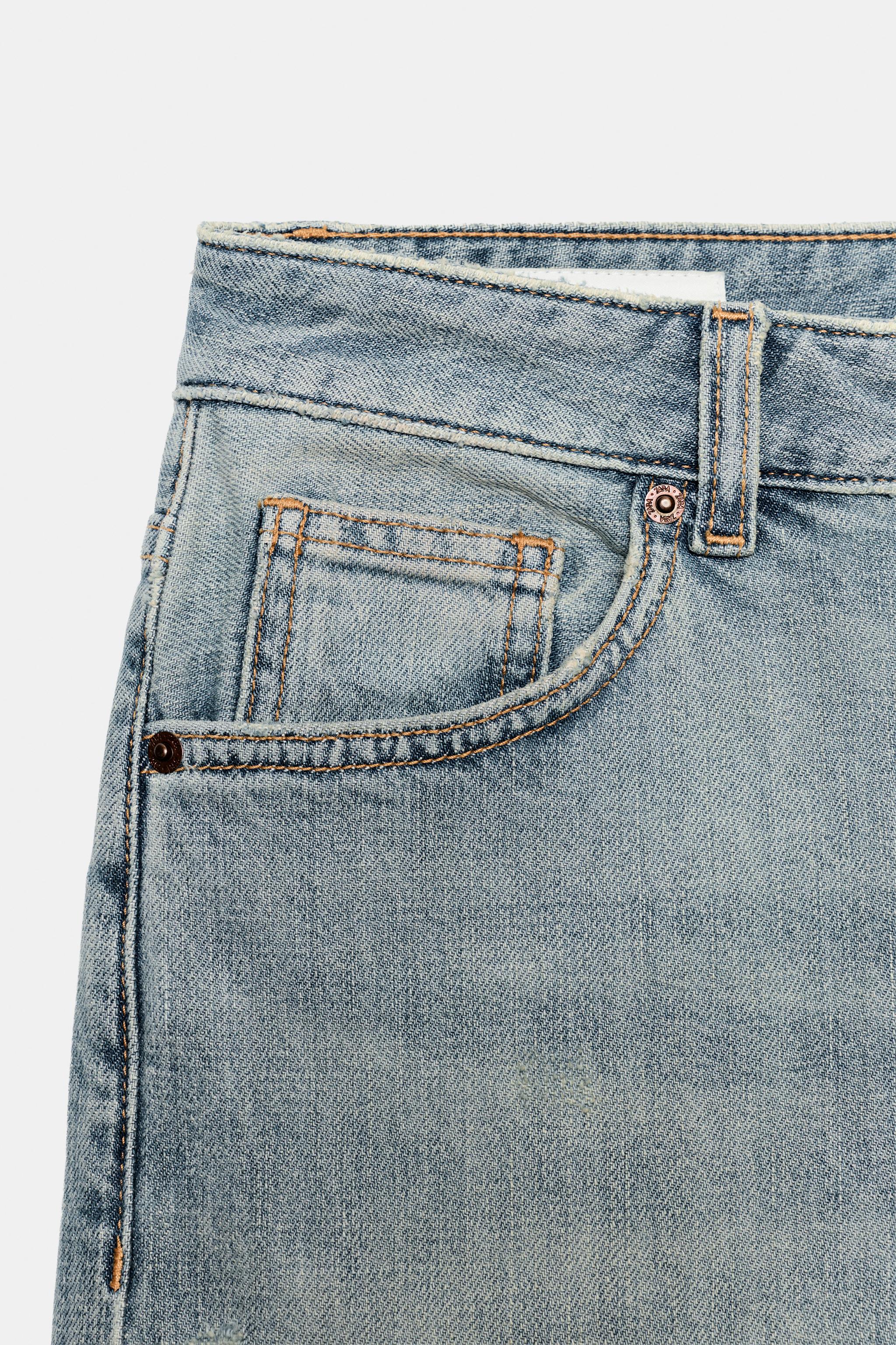 TRF LOOSE LOW-RISE FOLDED HEM JEANS