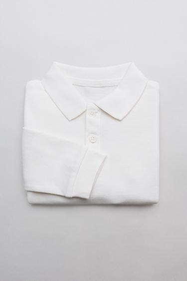 POLO PIQUÊ BÁSICA - Branco da Zara