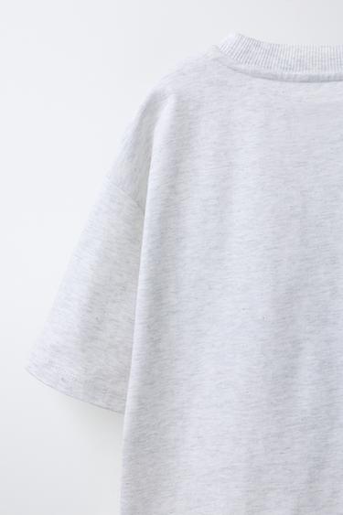 T-SHIRT VARSITY À NUMÉRO - Gris chiné de Zara - Image 3