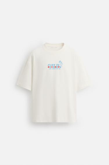 CAMISETA ESTAMPADOS COMBINADOS - Crudo de Zara - Imagen 0