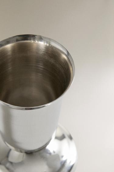 SHINY STEEL TEALIGHT HOLDER — Silver 2