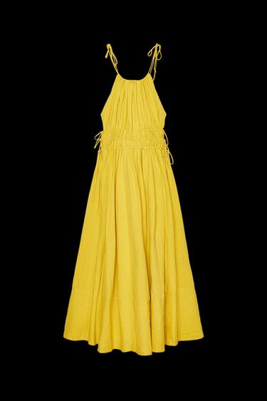KLEID MIT LEINEN ZW COLLECTION - Gelb von Zara - Bild 0