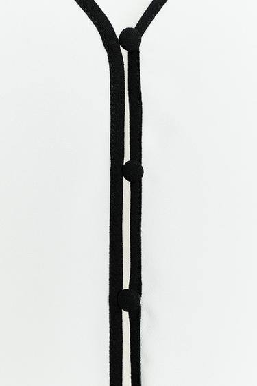 CONTRAST TRIM CAMISOLE TOP - Oyster-white by Zara