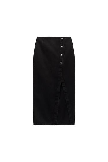 Z1975 CROSSOVER DENIM MIDI SKIRT