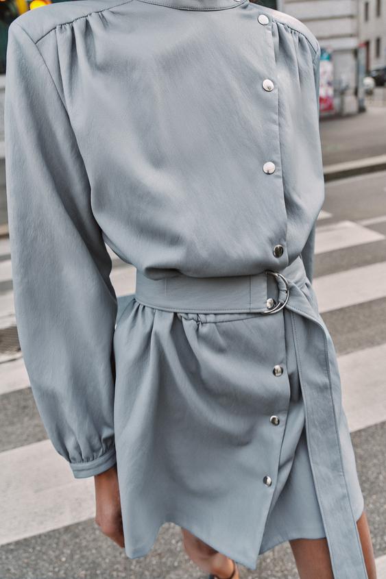 short faux leather dress zara Zara Mini Faux Leather Dress by Zara