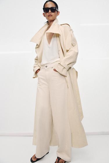 TRENCH CUELLO ALTO ZW COLLECTION - Mantequilla de Zara