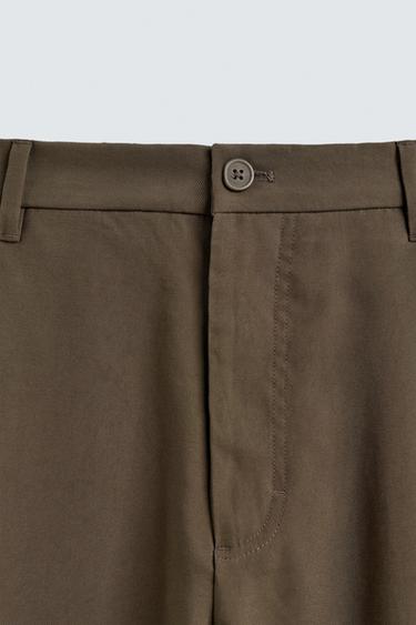 PANTALON FLUIDE COUPE DÉCONTRACTÉE - Marron / Taupe de Zara - Image 7