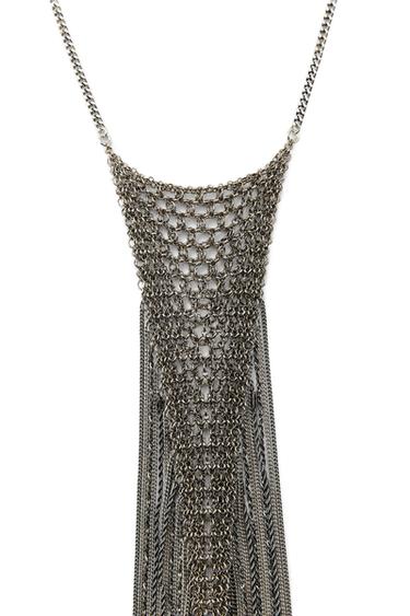 Zara CHAIN PURSE NECKLACE - Silver