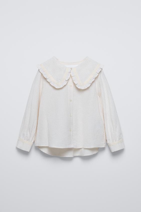 Camisa Cuello Bobo Blusa Blanca NiÃ±a Camisa Cuello Bebe Mujer