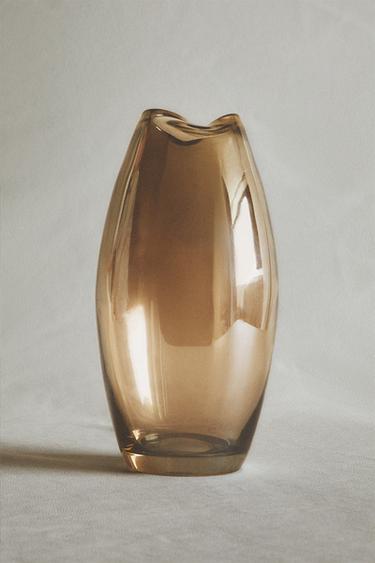VASE VERRE RECYCLABLE BRILLANT HAUT - Doré de Zara - Image 5