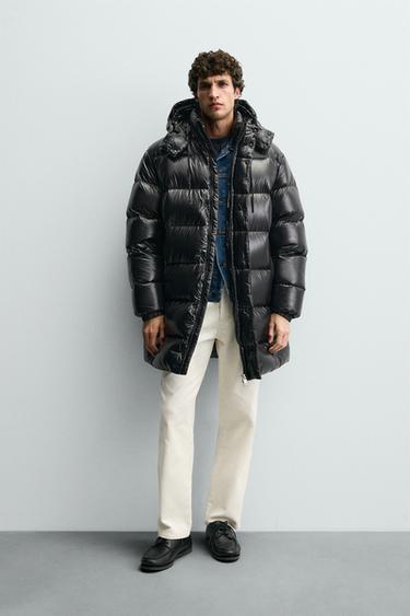 ДЛИННЫЙ ПУХОВИК ИЗ 100% ПЕРА — ЧЕРНЫЙ от Zara