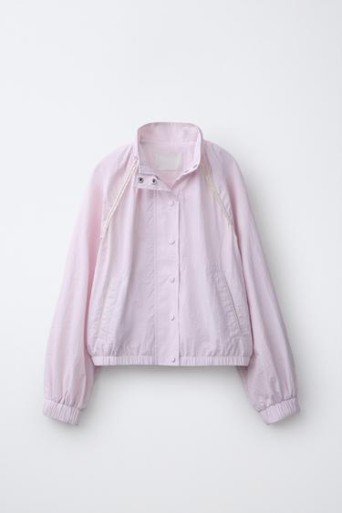 軽量レーストリムナイロンジャケットピンク/リラ0Zaraの軽量レーストリムナイロンジャケット - ピンク/リラ - 画像 0
