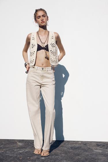 SHELL KNIT VEST - Ecru by Zara - Image 0