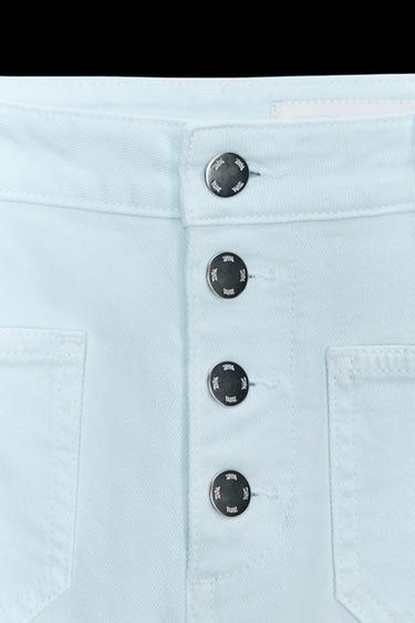 FLARE-JEANS Z1975 MIT HOHER TAILLE UND KNÖPFEN - Pastellblau von Zara