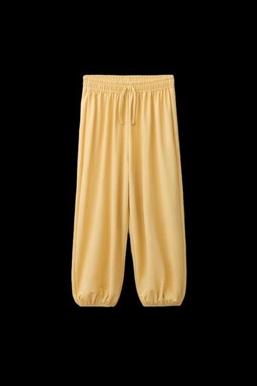 PANTALÓN BALLOON - Amarillo de Zara