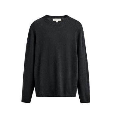ნაქსოვი მაისური REGULAR FIT ბამბა - სელი - Zara-ს Dark navy