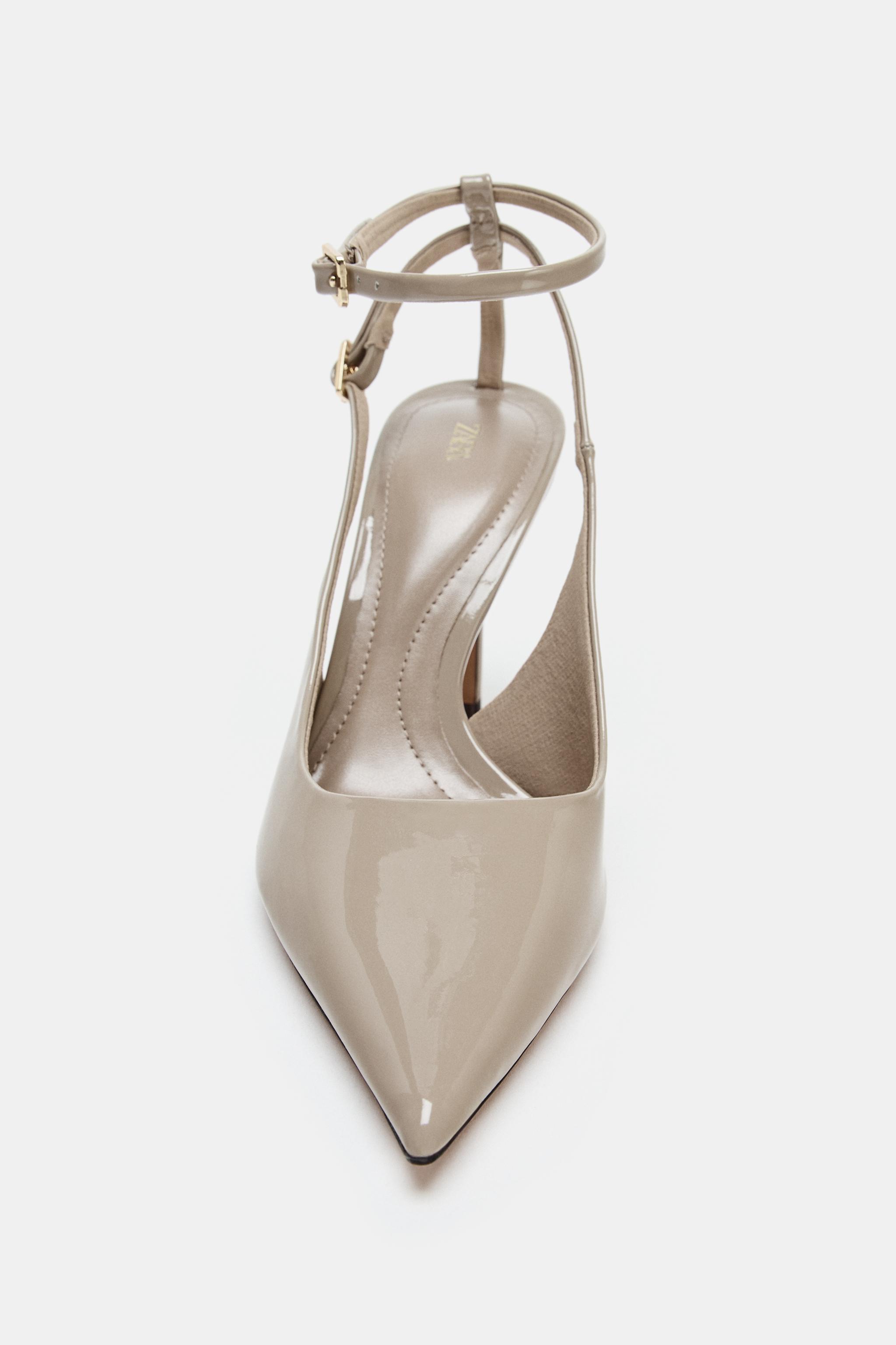 PATENT FINISH SLINGBACK HEELS