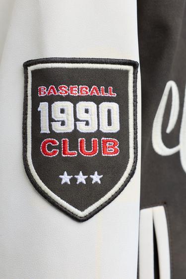 BOMBER JACKET WITH HOODIE AND FAUX LEATHER SLEEVES - Brown by Zara - Image 9