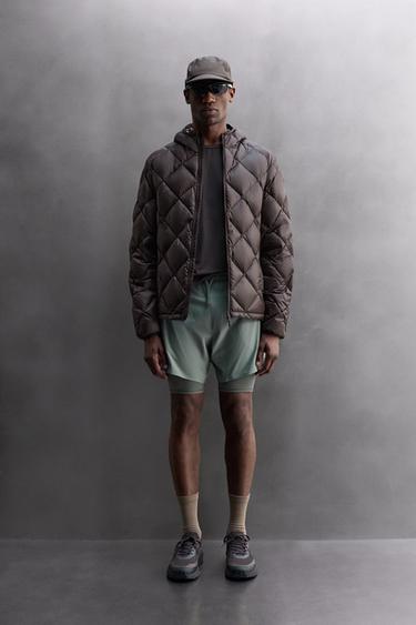 2-IN-1 TRAINING SHORTS - washed green by Zara