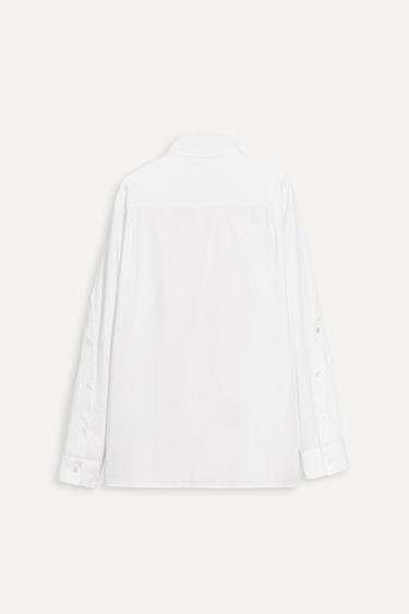 CHEMISE COMBINÉE EN POPELINE 50E ANNIVERSAIRE - Blanc de Zara - Image 3