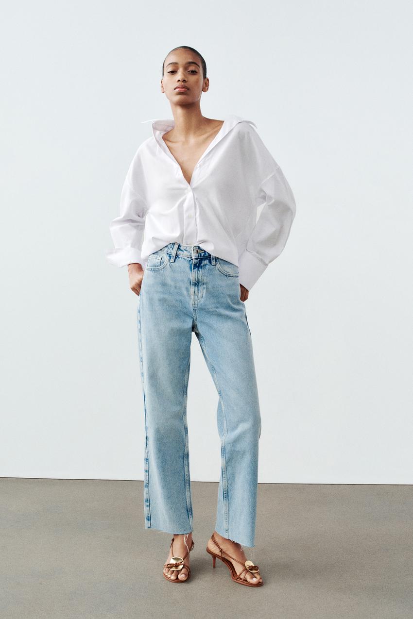 HIGH RISE Z1975 STRAIGHT LEG JEANS - Indigo | ZARA United States