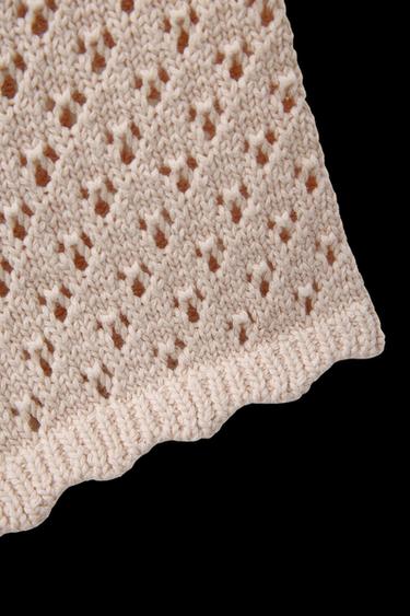 Zara KNIT SHORTS - Beige-pink