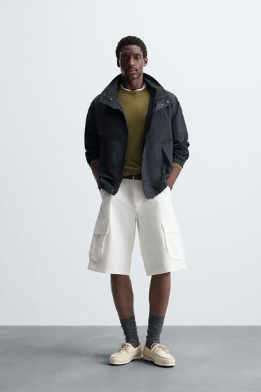 Zara WATER REPELLENT TECHNICAL JACKET - Navy blue