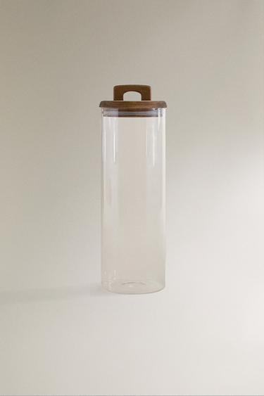 POT DE RANGEMENT BOROSILICATE BOIS - Beige clair de Zara - Image 2