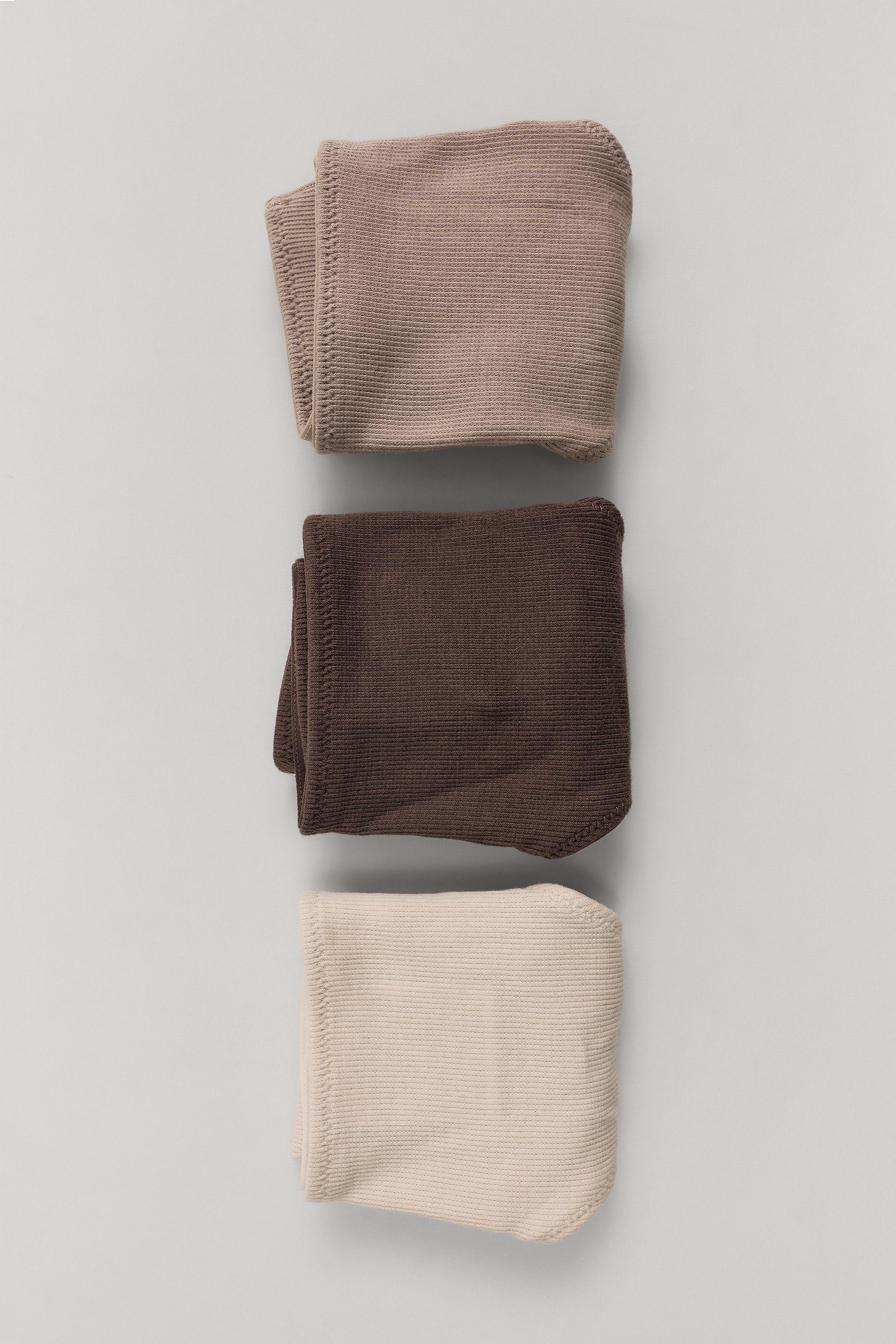 AGES 8-14/ THREE-PACK STRIPED AND FLORAL PANTIES — taupe brown