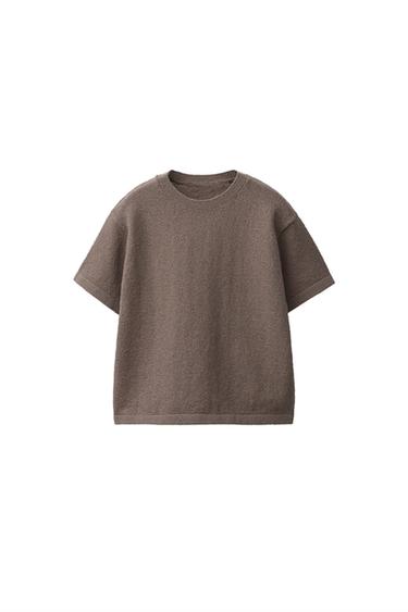 CAMISETA PUNTO RÚSTICO - Marrón de Zara