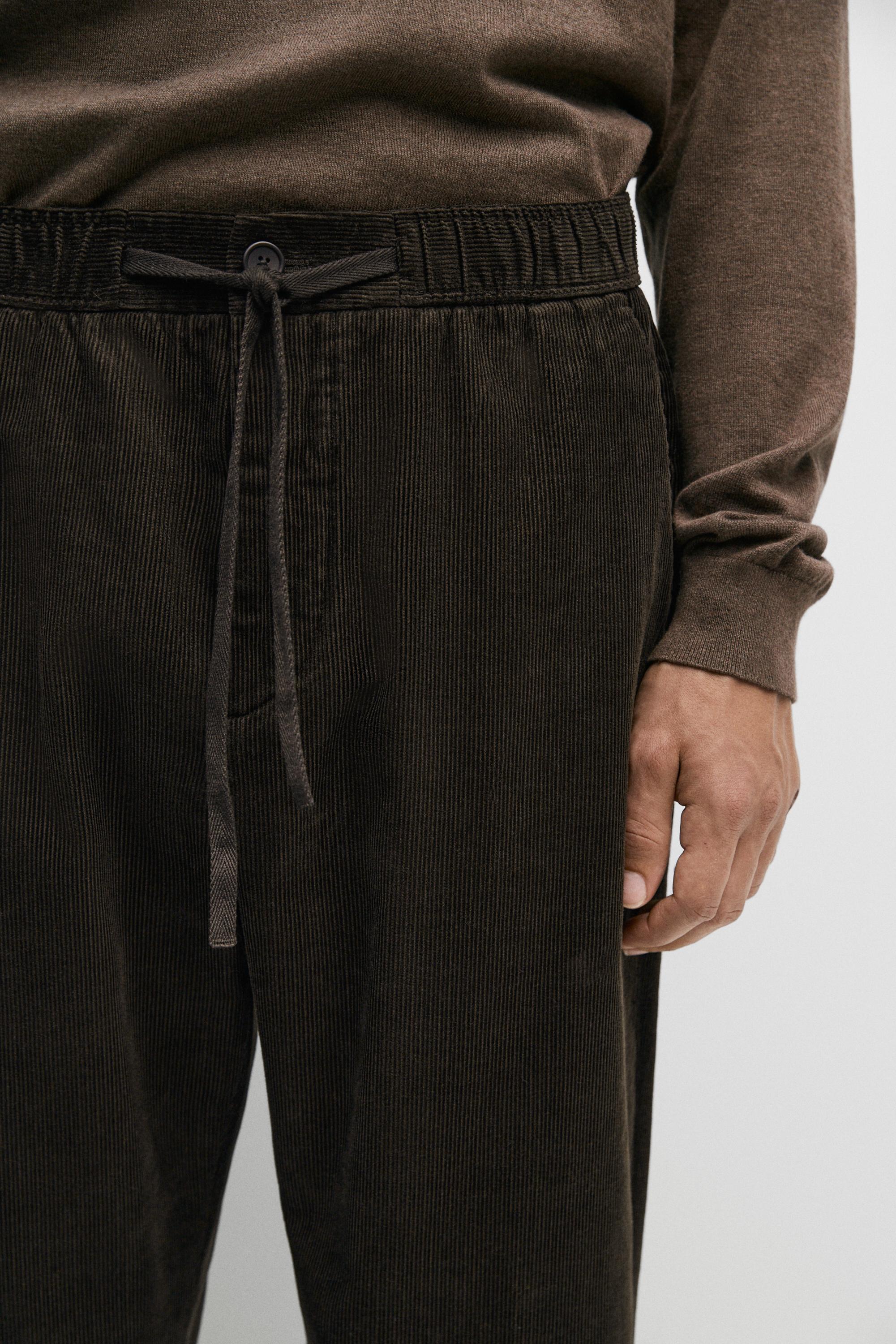 Pantalon de jogging en velours côtelé